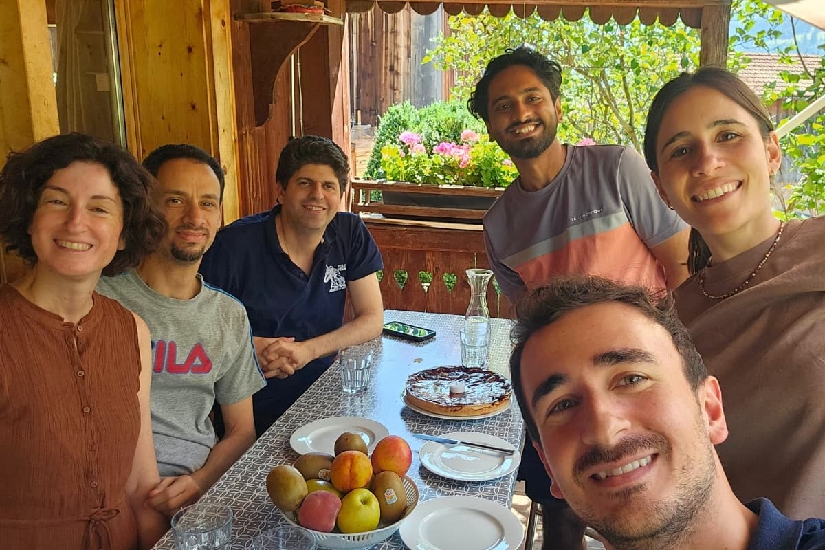 Lunch on the terrace with the group