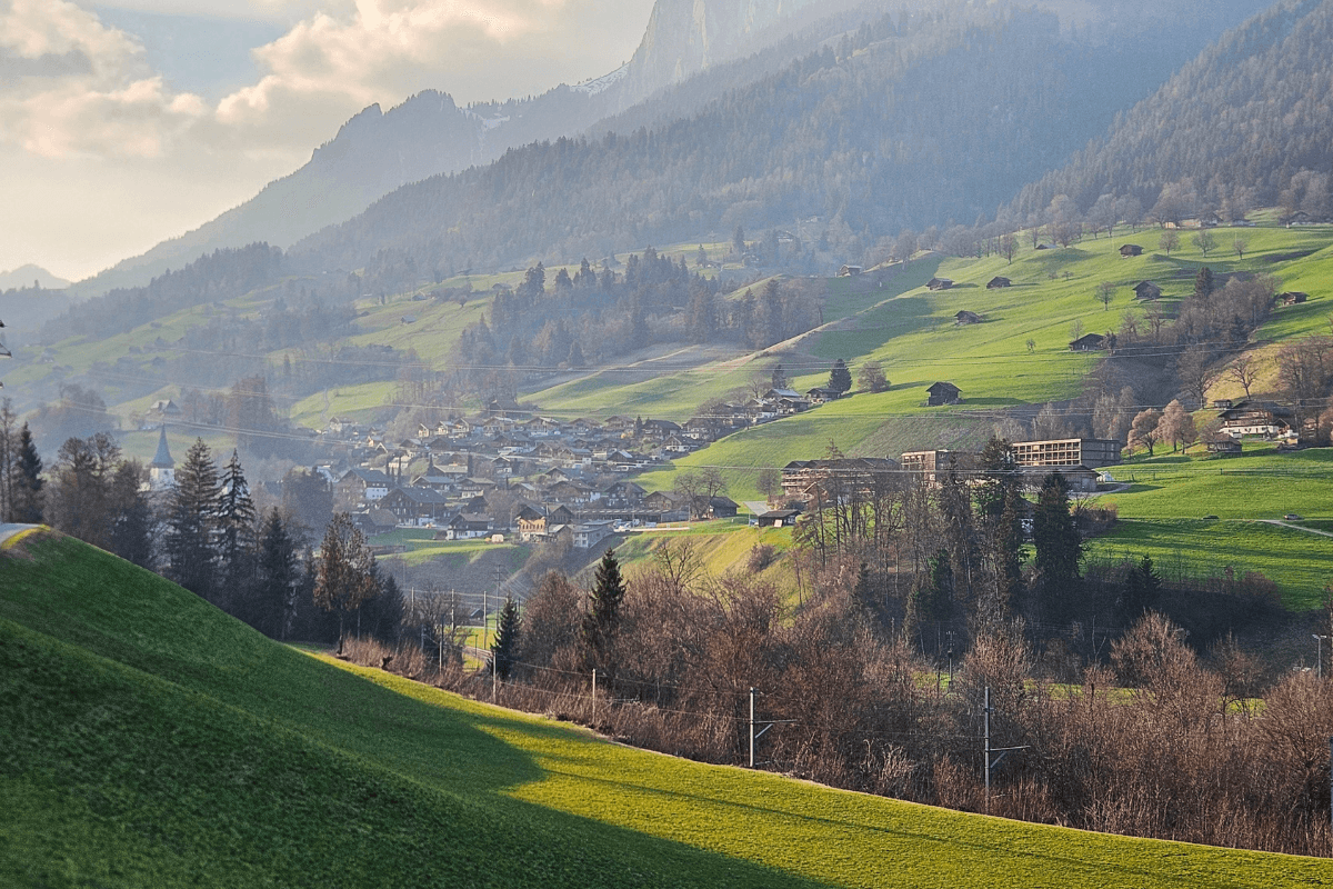 The view from the chalet